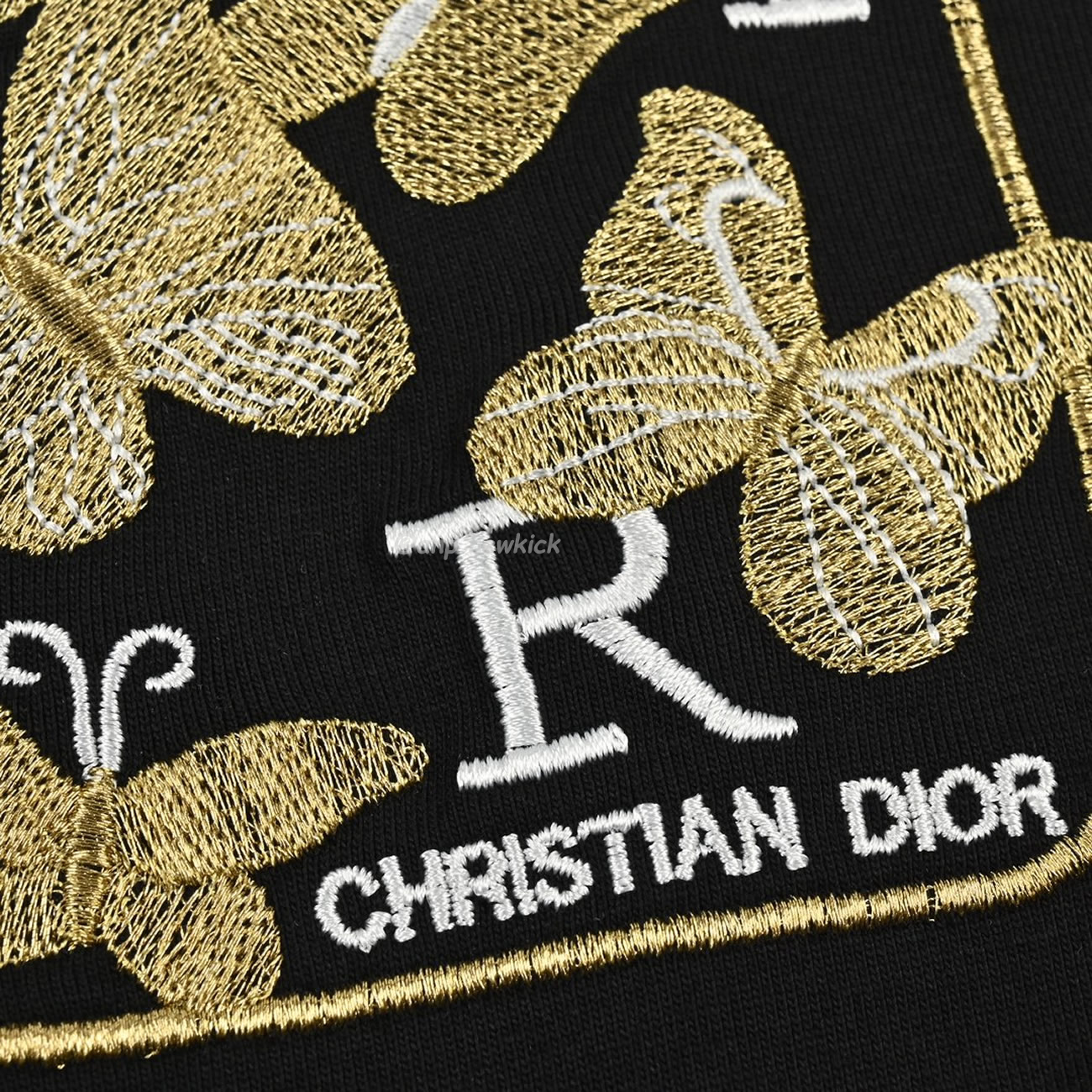 Dior Cd 3d Butterfly Letter Embroidered Pocket Short Sleeve T Shirt (8) - www.newkick.org